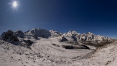 Berninamassiv mit Morteraschgletscher